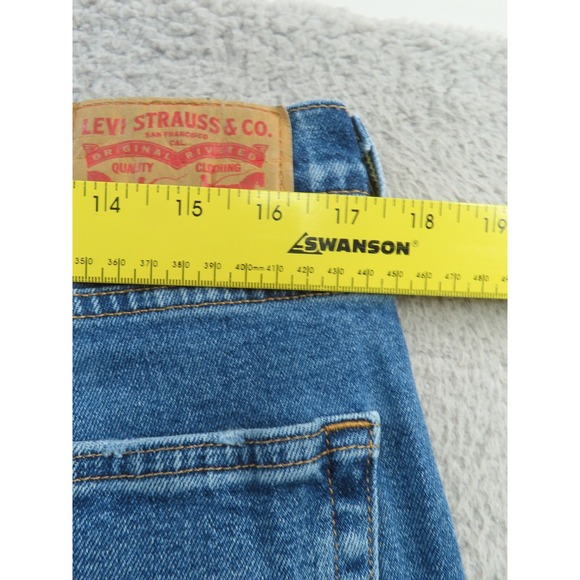 Levis 514 Jeans Mens 34x33 Blue Classic Straight Red Tab Denim Cotton - Picture 7 of 11